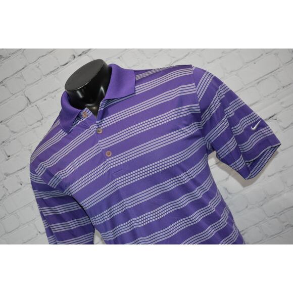 Nike Golf Polo Shirt Mens Size Large Tour Performance Dri-Fit Polyester Purple - Picture 1 of 6